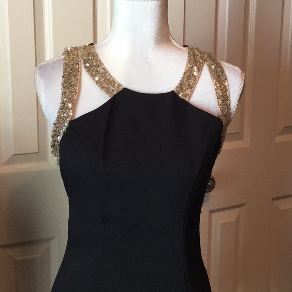 Beautiful NWOT Black and gold Xenia boutique dress - Picture 2 of 7